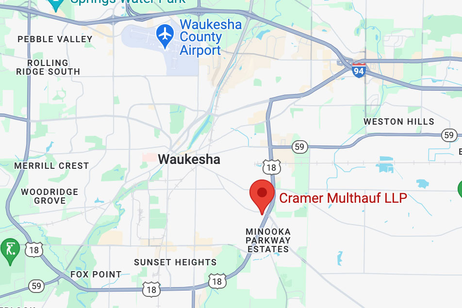 Map image showing location of Cramer Multhauf office